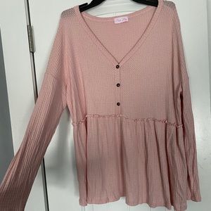 Pink lily top NWOT